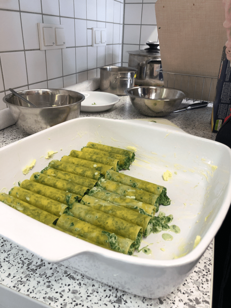 Cannelloni mit Spinat-Ricottafüllung