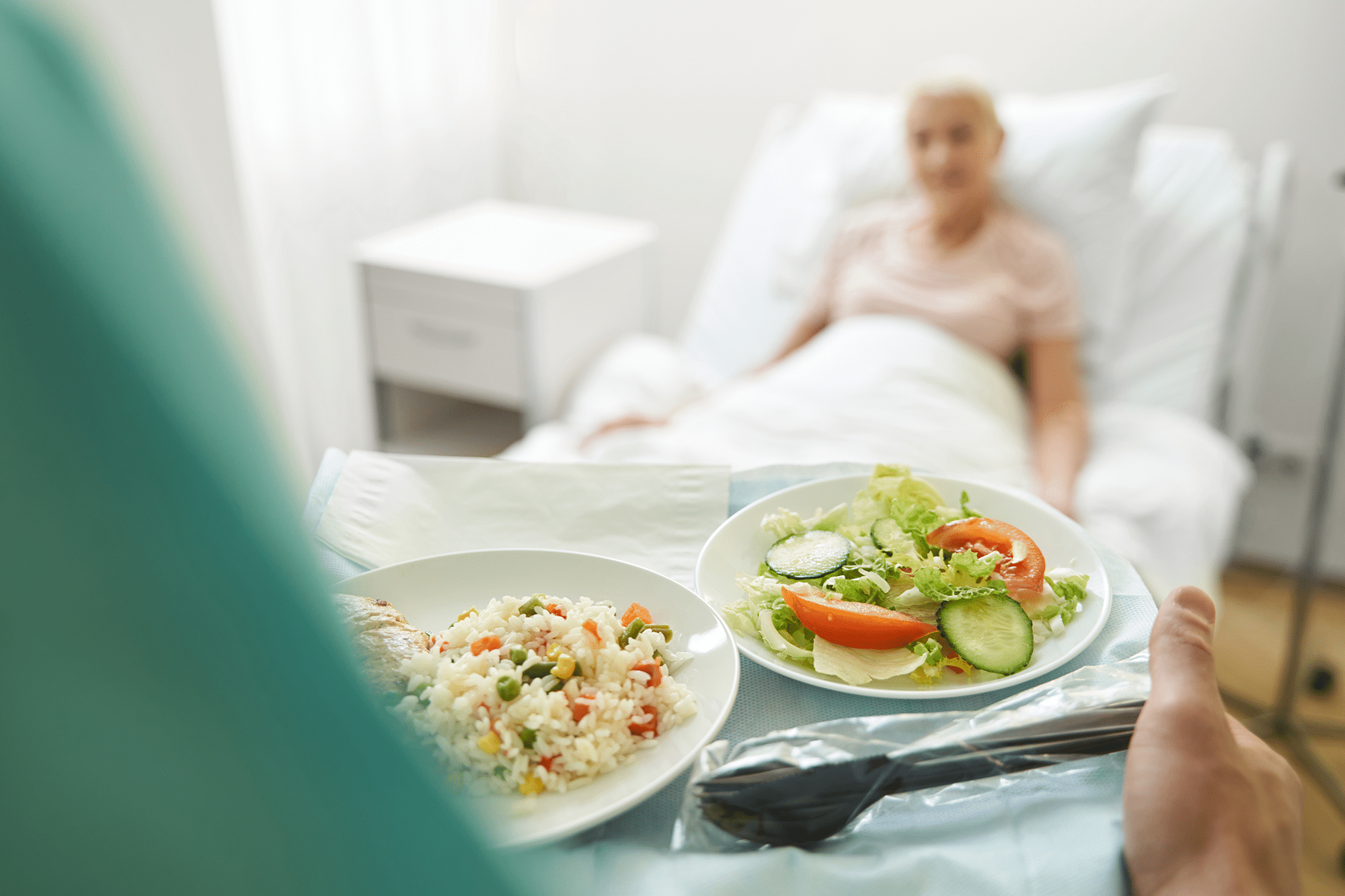 Essen im Krankenhaus, Healthy Hospital Food Projekt, Kantinen, Küchen