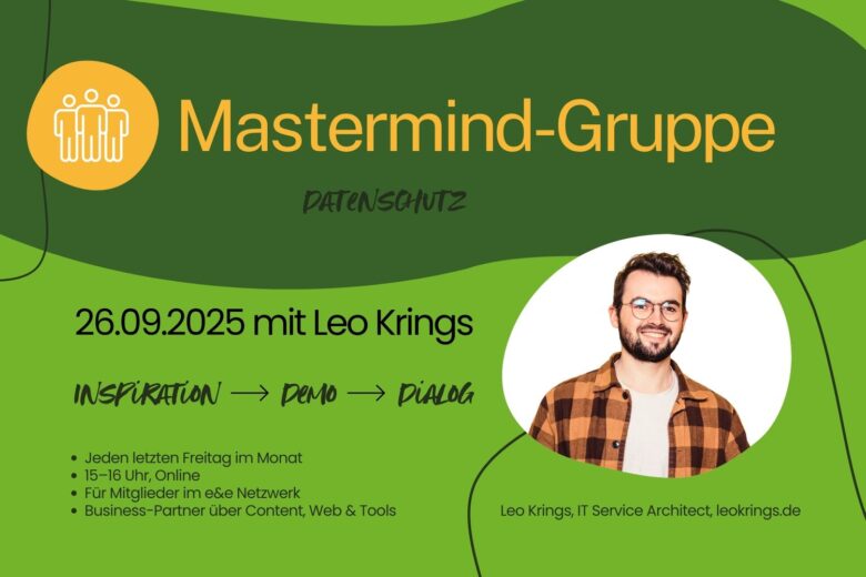 Mastermind-Gruppe: Datenschutz für selbstständige Küchencoachs & Berater*innen