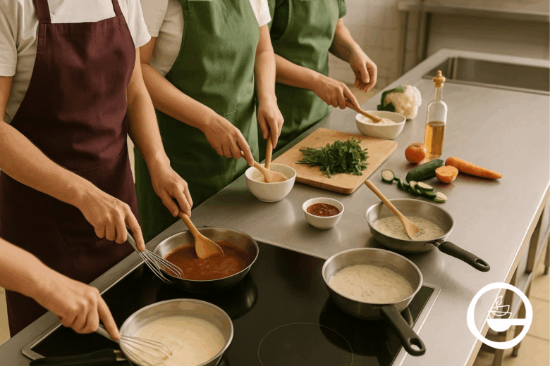 Frische Saucen statt Fertigprodukte: Ein Praxistag für die Schulküche